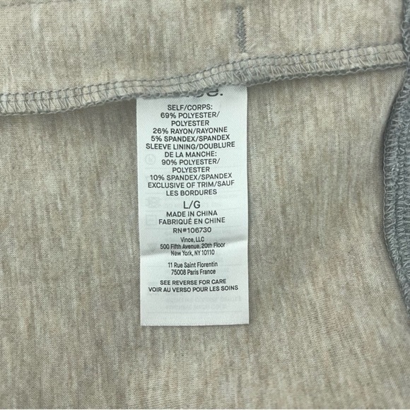 VINCE Men’s Knit Bomber Jacket Grey Gray Size Large As Seen On Freddie Benson - Picture 9 of 16